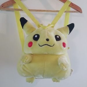 Vintage 90s Pikachu Plush Backpack Nintendo Big
